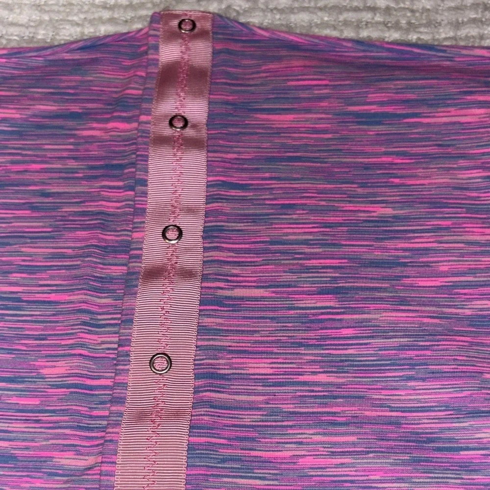 Pink and Purple Buttoned Tube Top